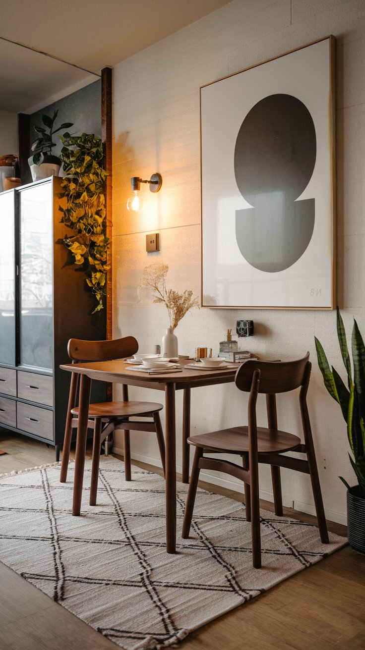 Explore small apartment dining room ideas, including multifunctional furniture, round tables, foldable tables, and clever space-saving tips to maximize your cozy dining area.
