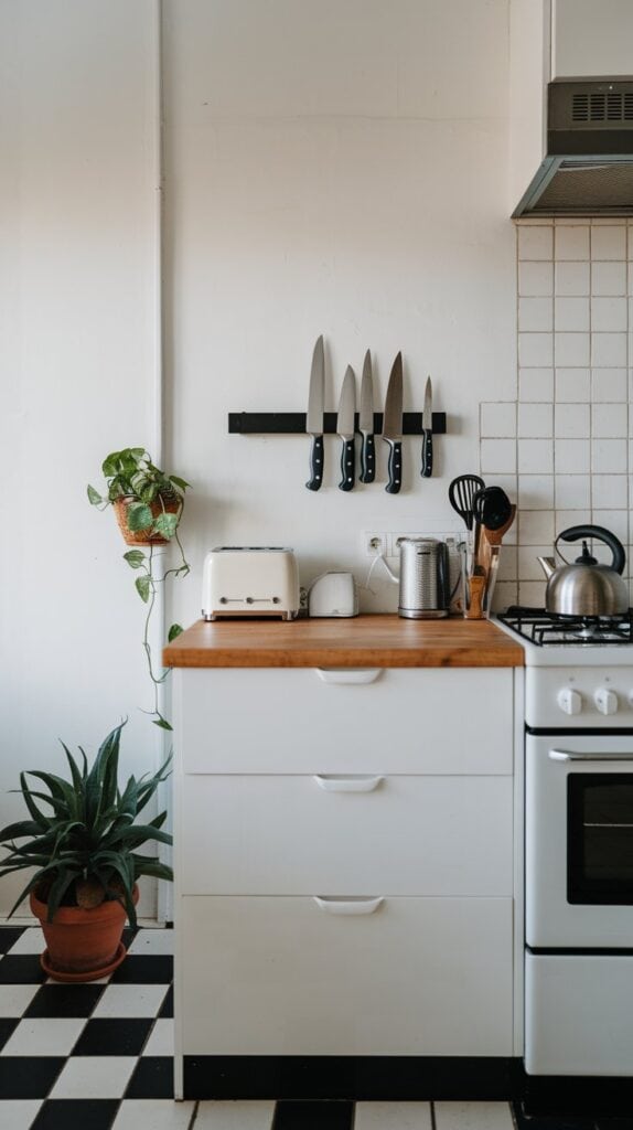 View of Space-Saving Small Apartment Kitchen Storage Techniques - 2025