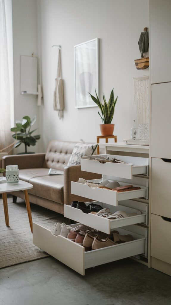 Image showcasing Best Small Apartment Shoe Storage Ideas - 2025
