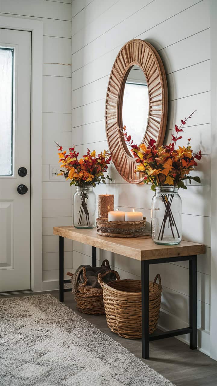 Looking for the best autumn decor for entryway? Transform your entryway into a welcoming autumn oasis with these 15 stylish decor ideas. From rustic accents to vibrant colors, get inspired to spruce up your home for the season.