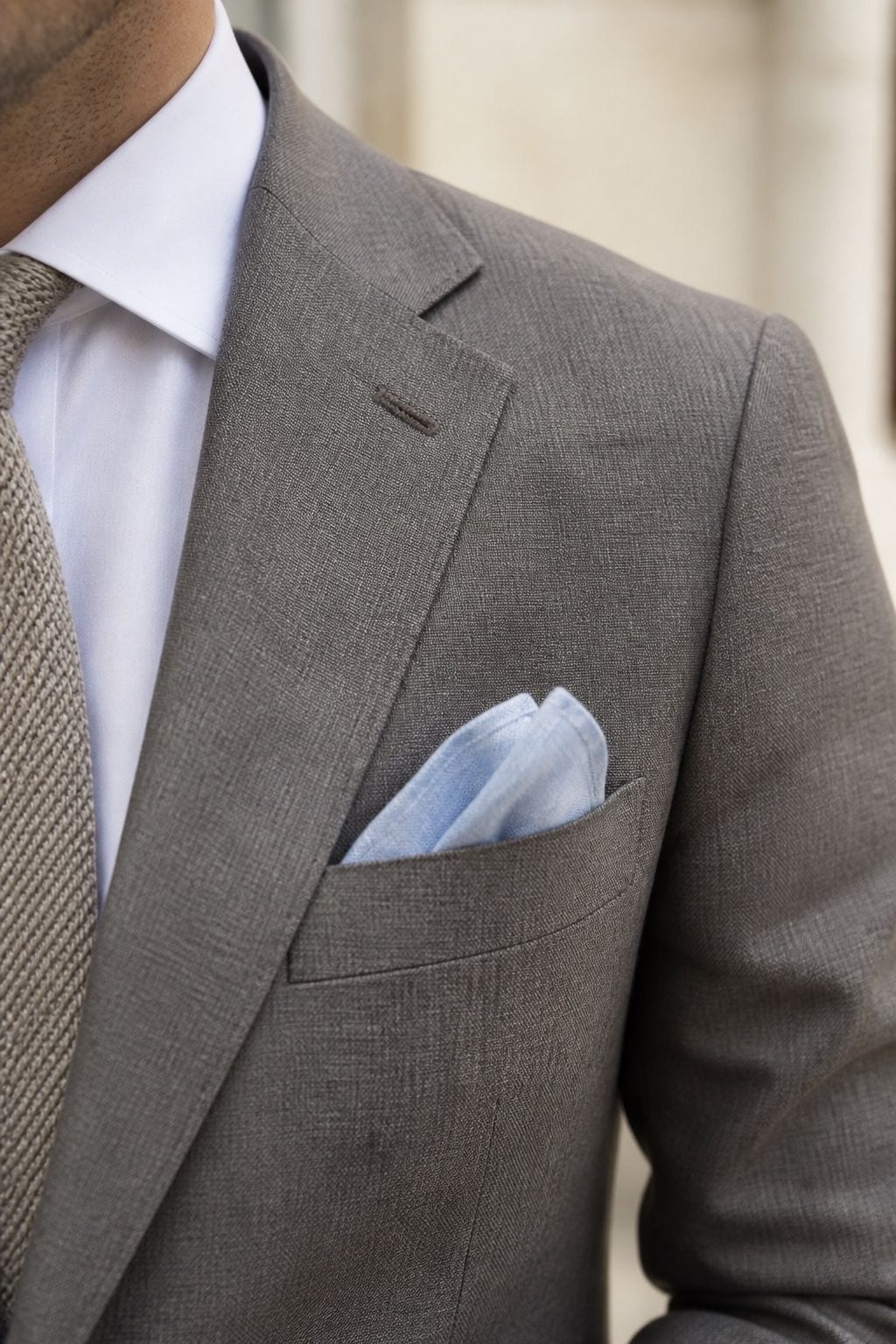 Linen pocket square summer wedding accessory