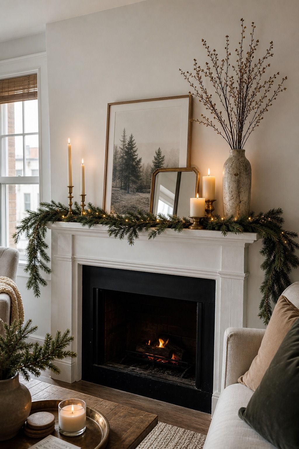 Build the Mantle in Three Heights small apartment idea for Top 17 Modern Christmas Mantle Decorations for Small Spaces.
