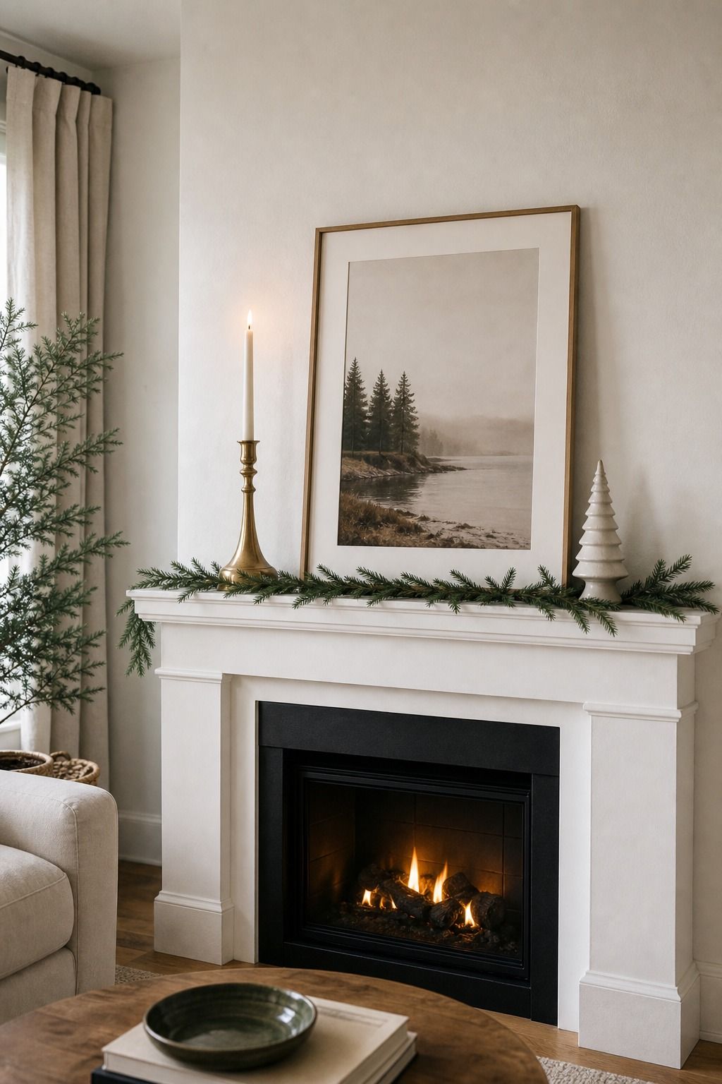 Edit Down to a Few Strong Pieces small apartment idea for Top 17 Modern Christmas Mantle Decorations for Small Spaces.