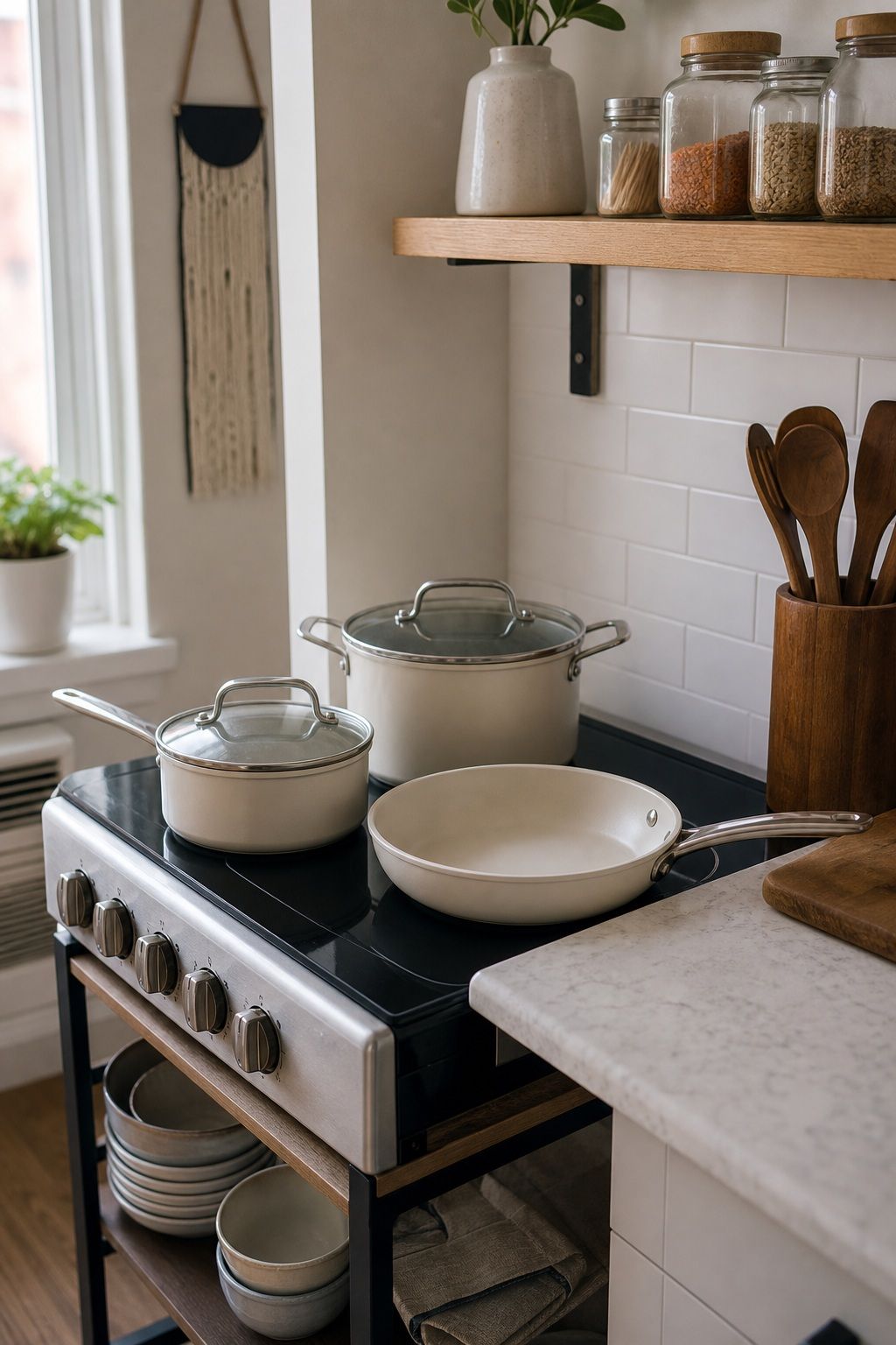 A 3-Piece Cookware Set small apartment idea for Top 20 Small Apartment Essentials Every Renter Needs.