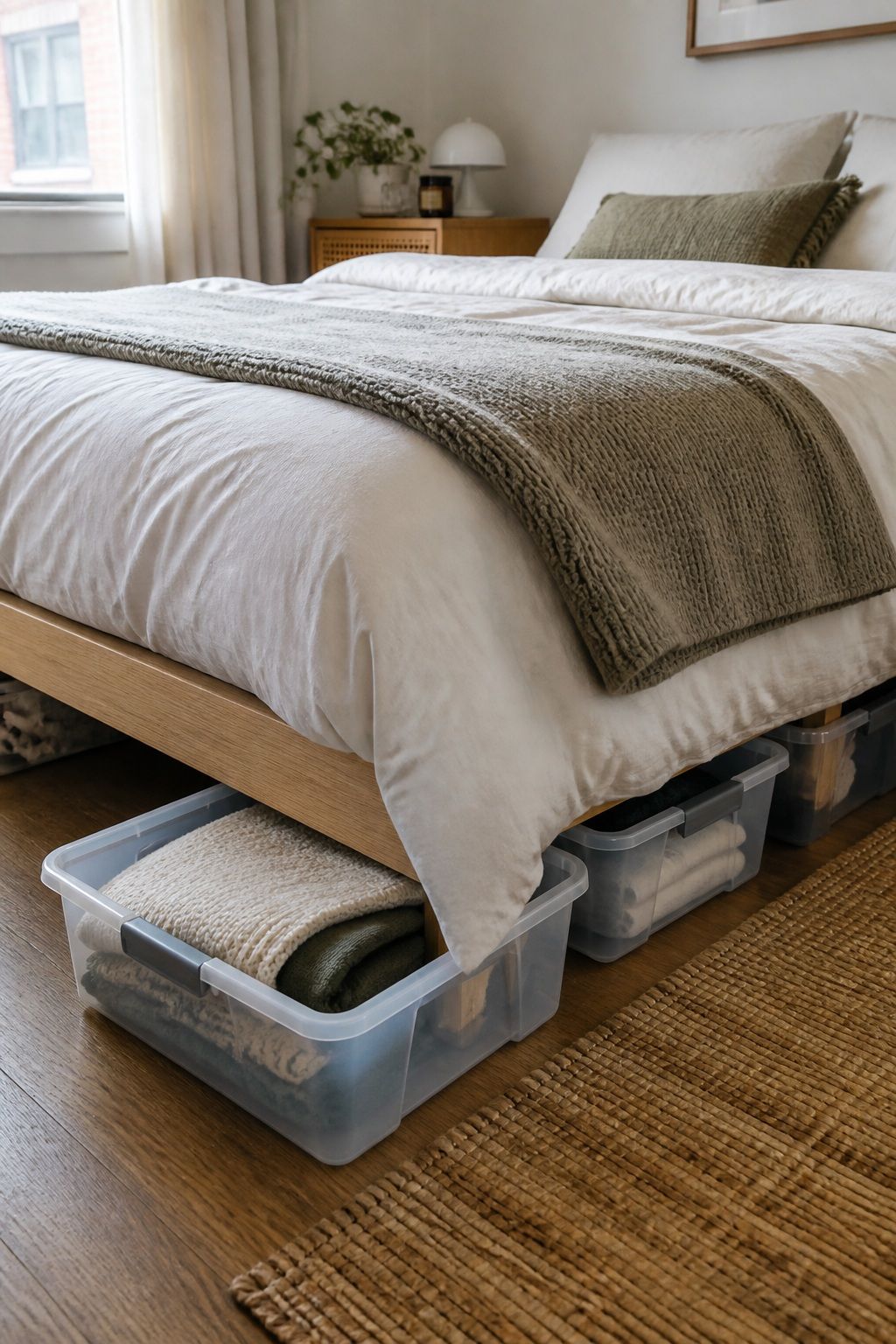 Under-Bed Storage Bins small apartment idea for Top 20 Small Apartment Essentials Every Renter Needs.
