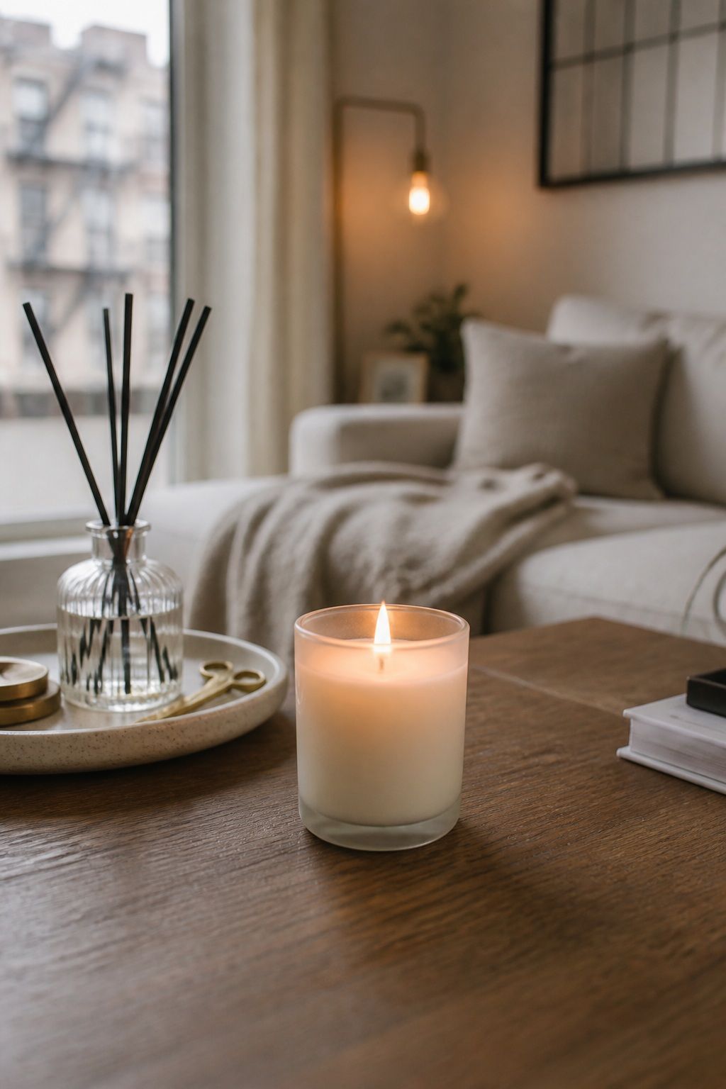 A Candle or Diffuser in One Signature Scent small apartment idea for Top 20 Small Apartment Essentials Every Renter Needs.