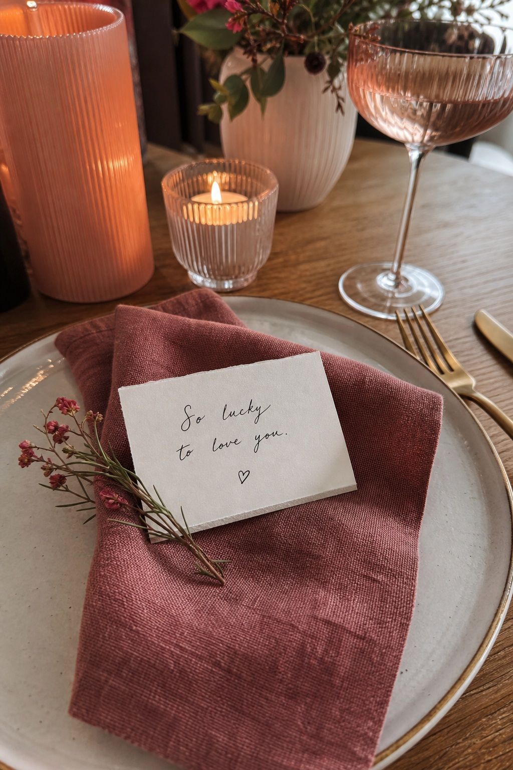 Write a Small Place Card or Love Note small apartment idea for Top 17 Romantic Valentines Dinner Table Decor Ideas for Small Apartments.