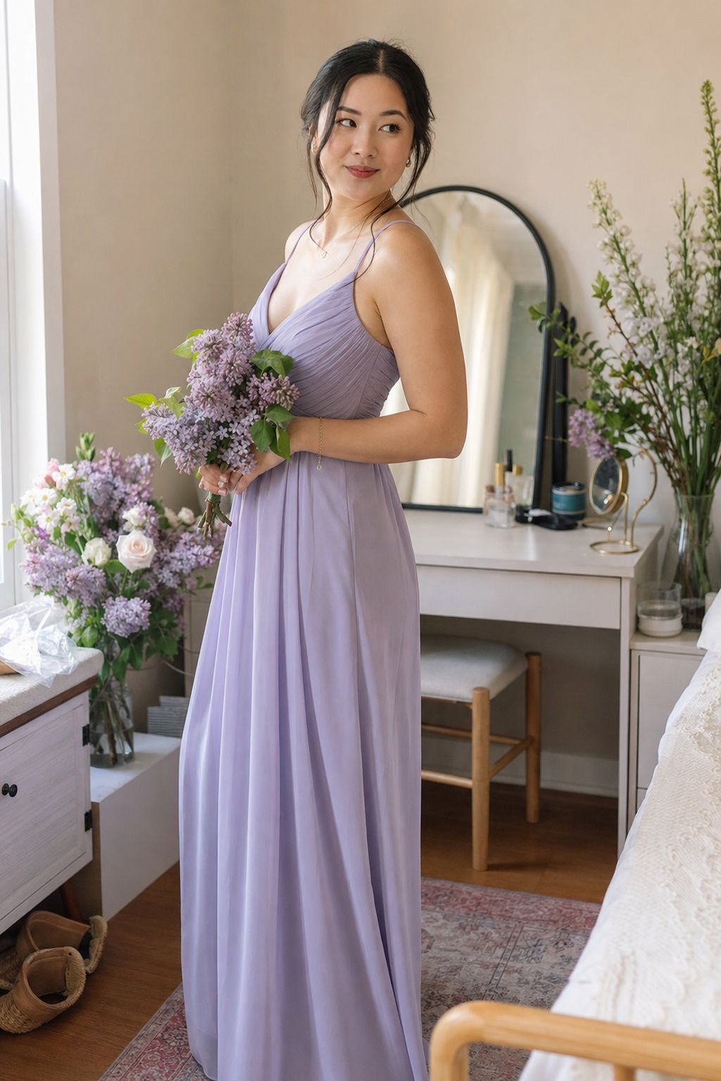 Lavender for Spring Romance small apartment idea for Top 17 Summer Wedding Bridesmaid Dress Ideas That Flatter Every Body.