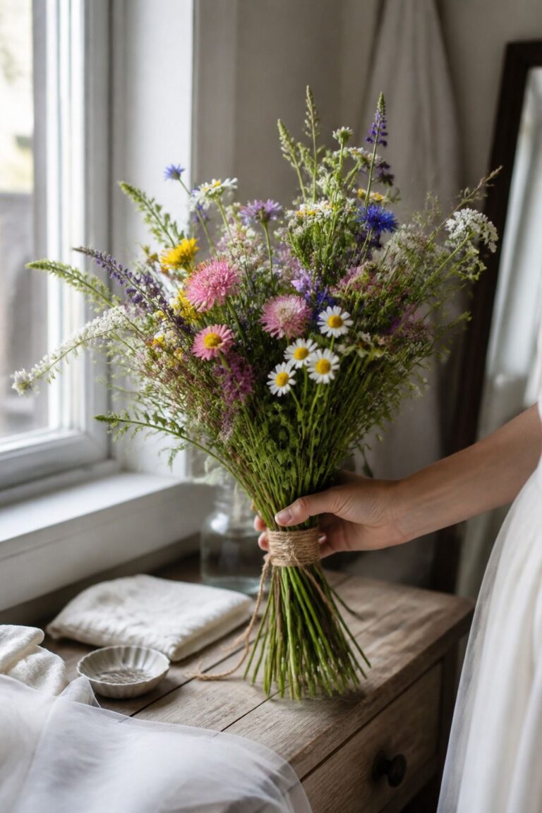 Loose Meadow Mix Hand-Tied small apartment idea for Top 17 Summer Wedding Wildflower Ideas for an Effortless Meadow Look.