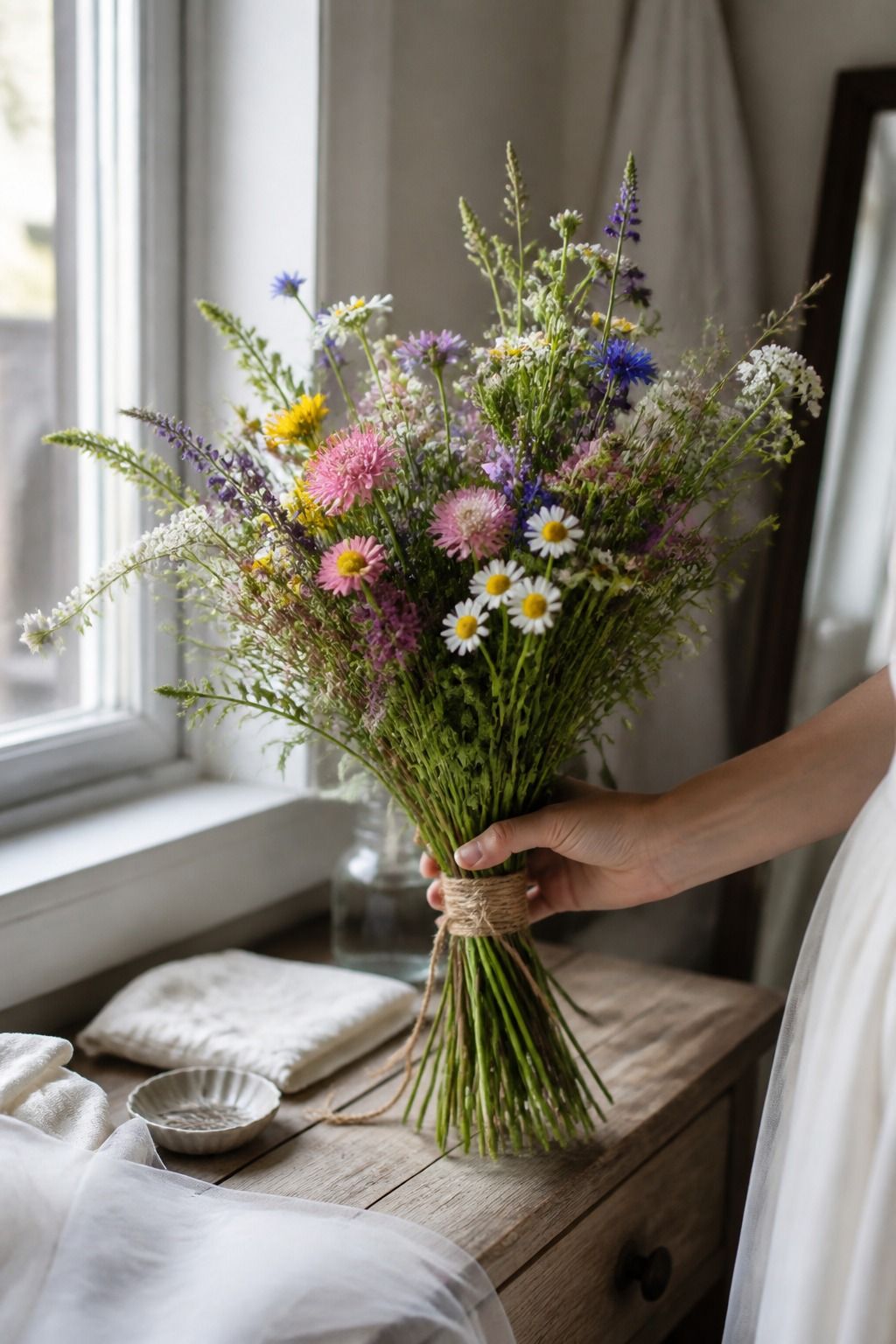 Loose Meadow Mix Hand-Tied small apartment idea for Top 17 Summer Wedding Wildflower Ideas for an Effortless Meadow Look.