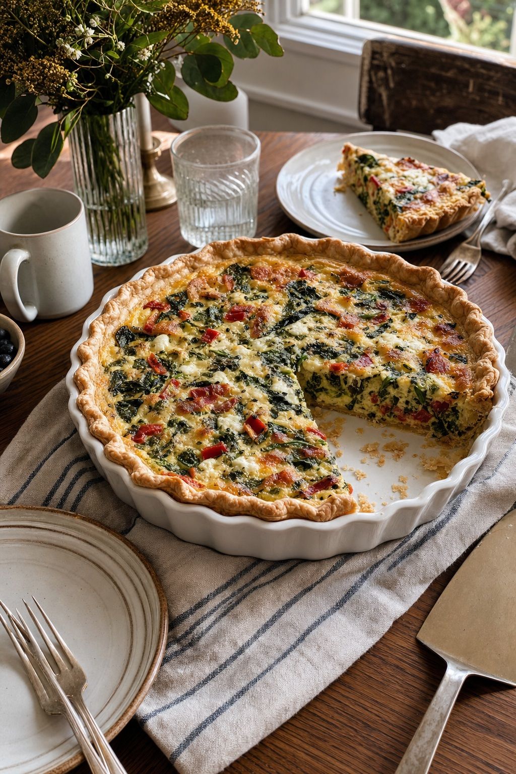 Vegetable Quiche With Flaky Crust small apartment idea for Top 16 Friendsgiving Brunch Ideas for a Cozy Late Morning Celebration.