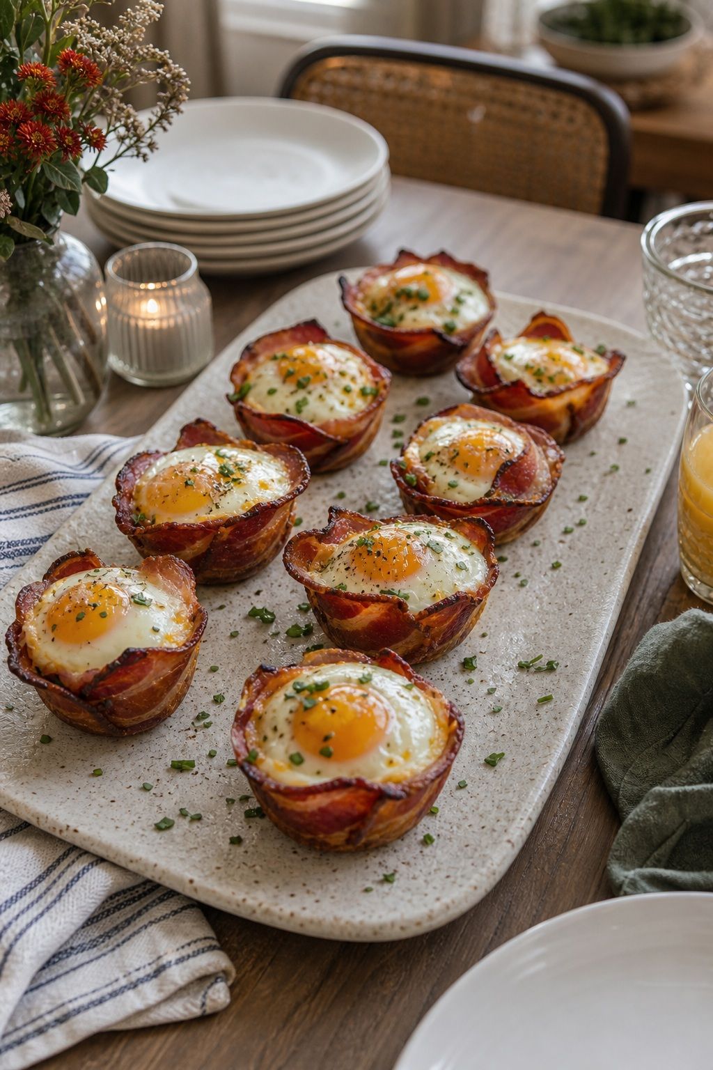 Bacon and Egg Breakfast Cups small apartment idea for Top 16 Friendsgiving Brunch Ideas for a Cozy Late Morning Celebration.