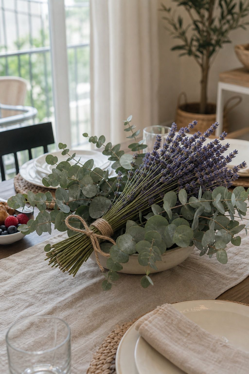 Lavender and Eucalyptus Bundle small apartment idea for Top 15 Mother's Day Centerpiece Ideas for a Beautiful Brunch Table.