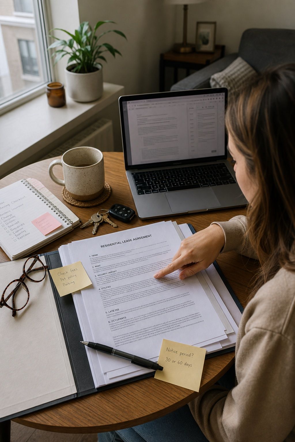 Read the Lease Before You Sign It first apartment moving out checklist idea.