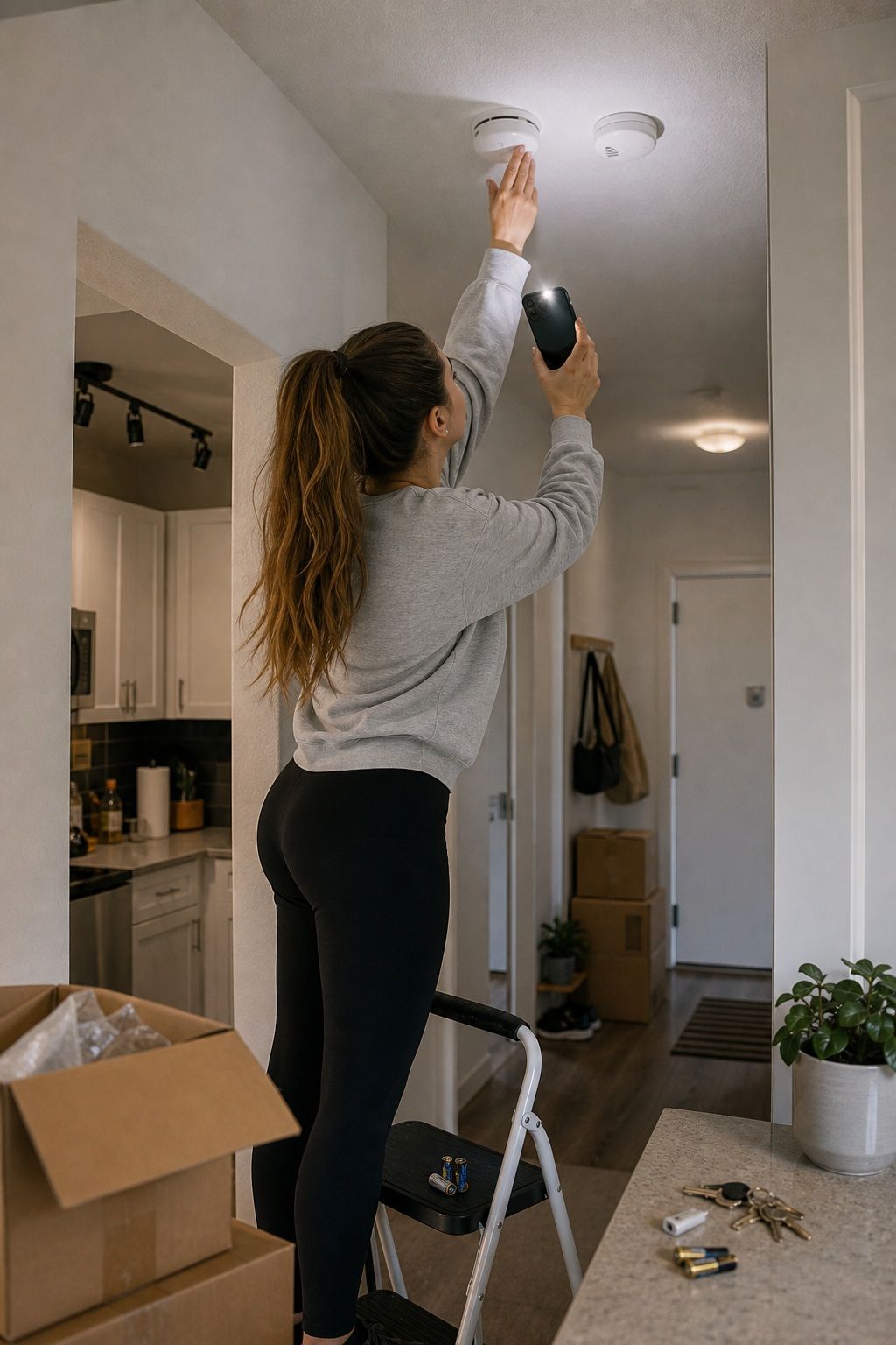 Test the Smoke and CO Detectors First first apartment moving out checklist idea.