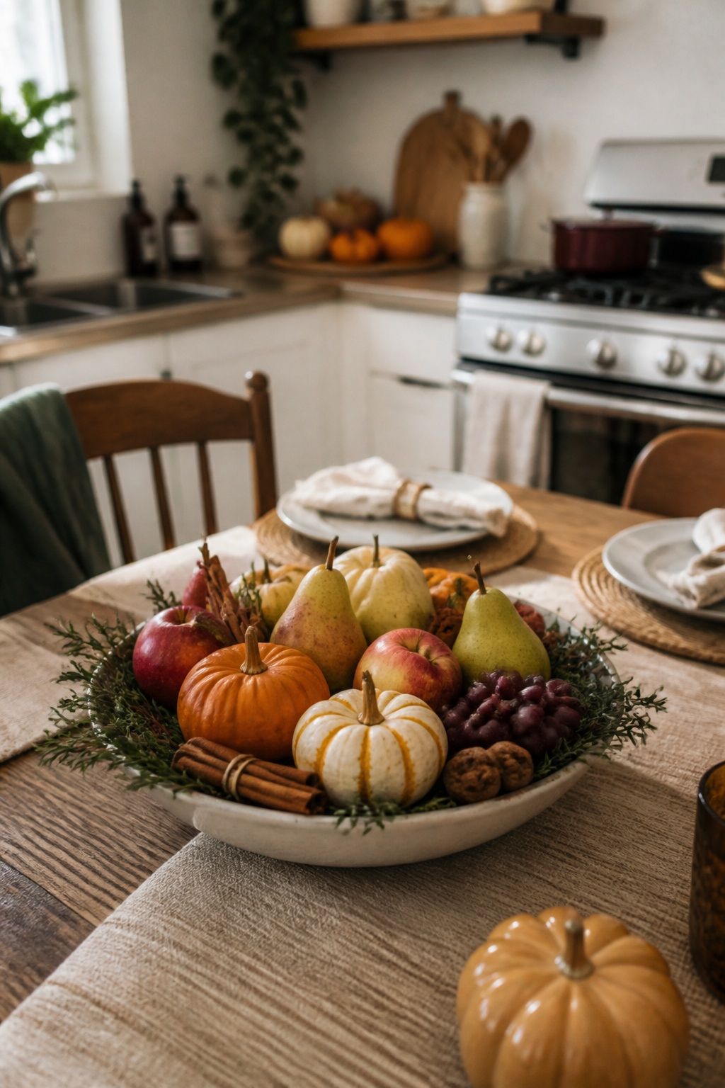 Build an Edible Centerpiece small apartment idea for Top 17 Warm Thanksgiving Kitchen Decor Ideas for Small Apartments.