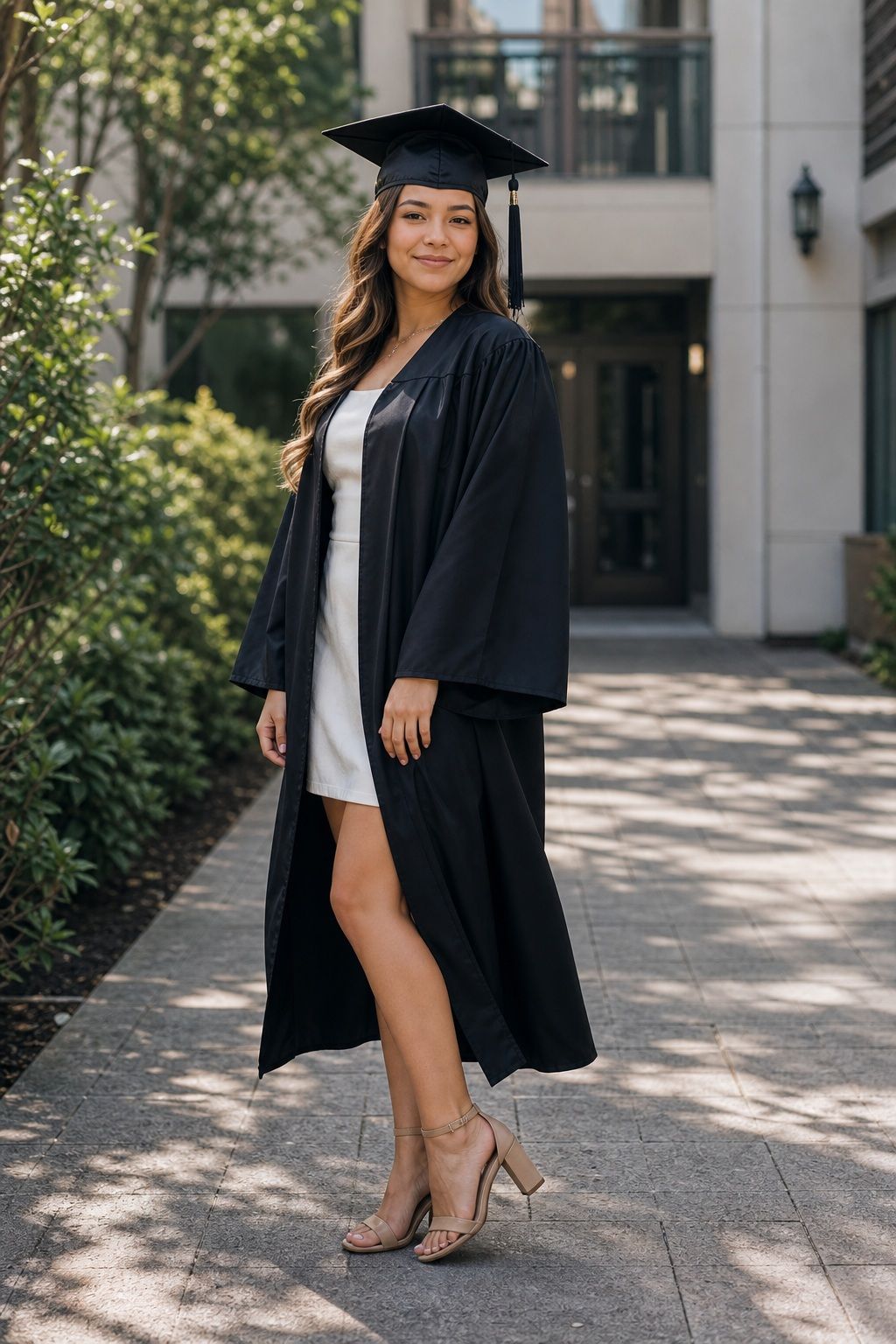 The Angled Stance With Weight Shifted to One Leg small apartment idea for Top 16 Graduation Poses to Make Your Photos Unforgettable.