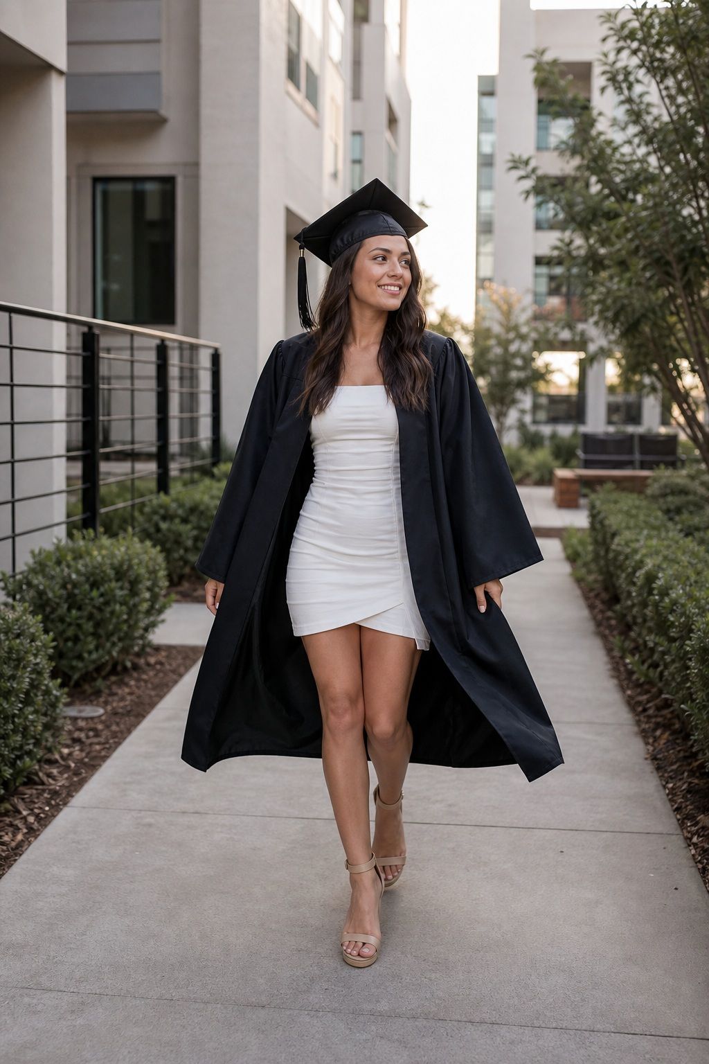 Gown Open, Walking Toward Camera small apartment idea for Top 16 Graduation Poses to Make Your Photos Unforgettable.