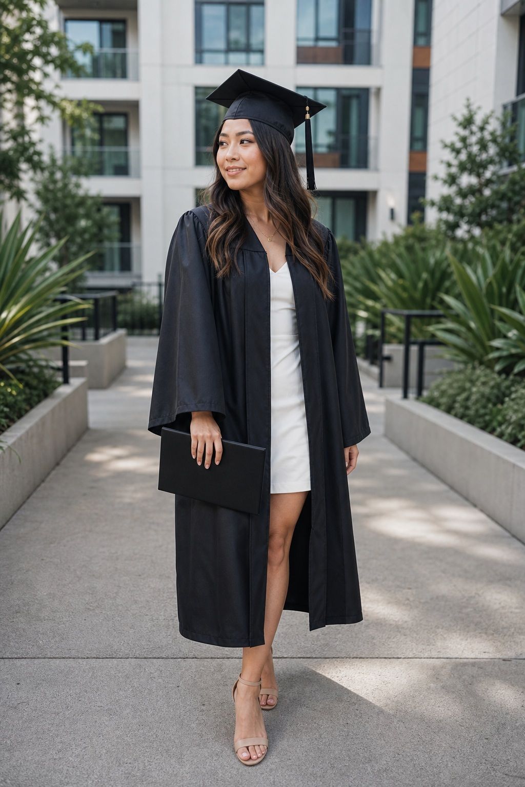 Hold Your Diploma at Your Side While Looking Away small apartment idea for Top 16 Graduation Poses to Make Your Photos Unforgettable.