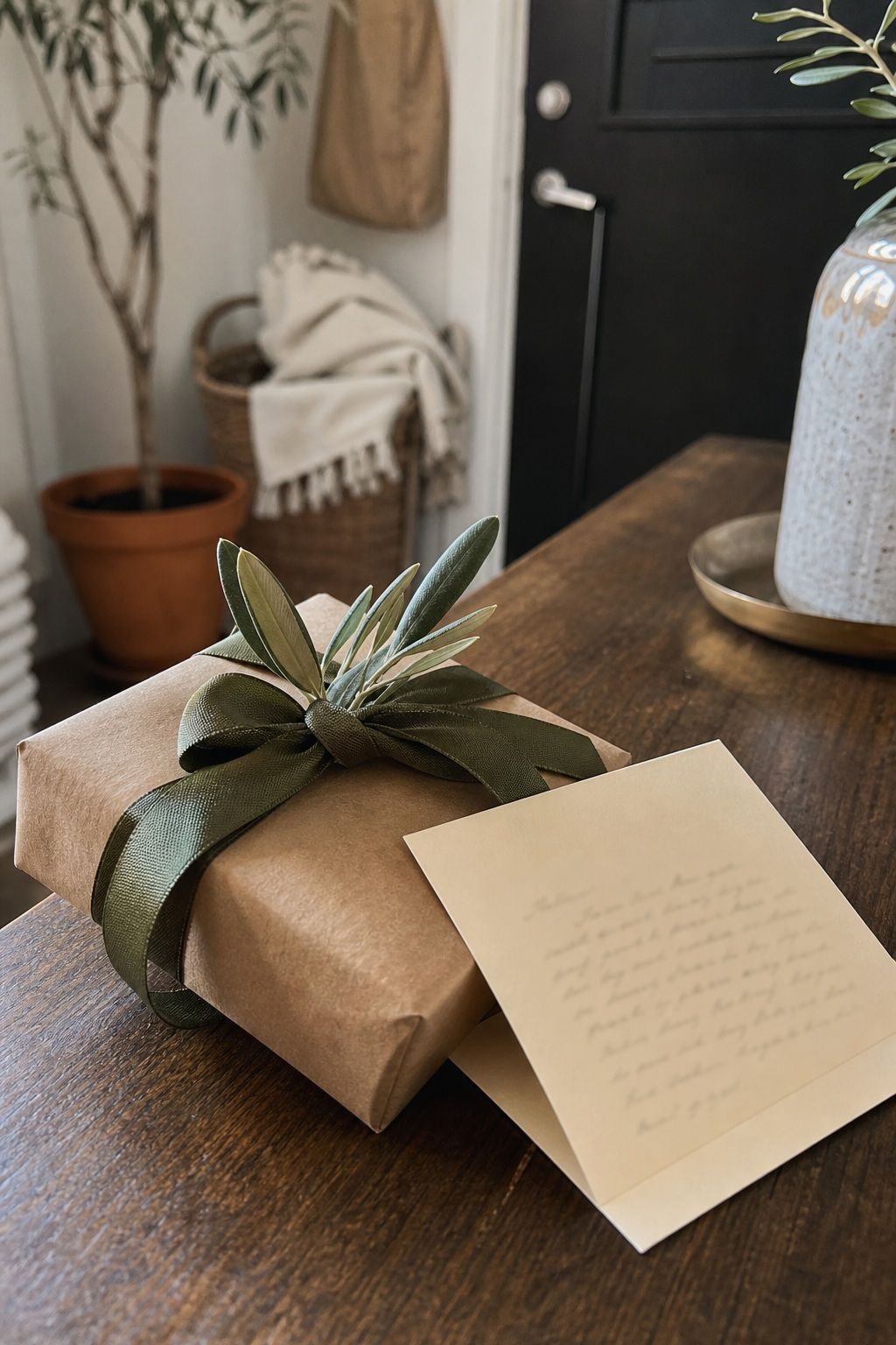 A Hostess Gift and a Handwritten Note small apartment idea for Top 18 Ideas for What to Bring to Friendsgiving as a Guest.