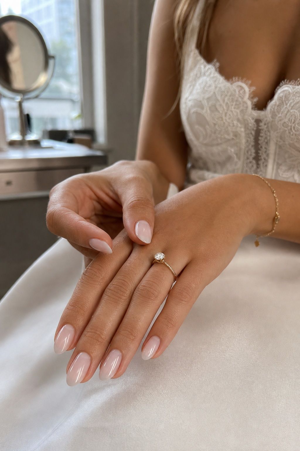 Milky White Sheer small apartment idea for Top 17 Glamorous Winter Wedding Nail Ideas for Every Bride.