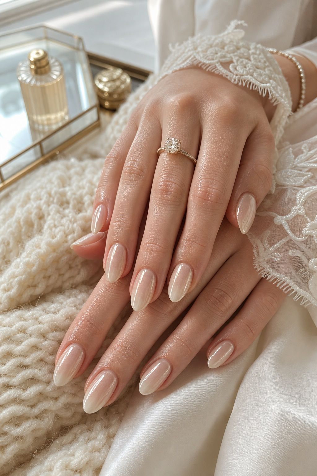 Sheer Cream Glaze small apartment idea for Top 17 Glamorous Winter Wedding Nail Ideas for Every Bride.