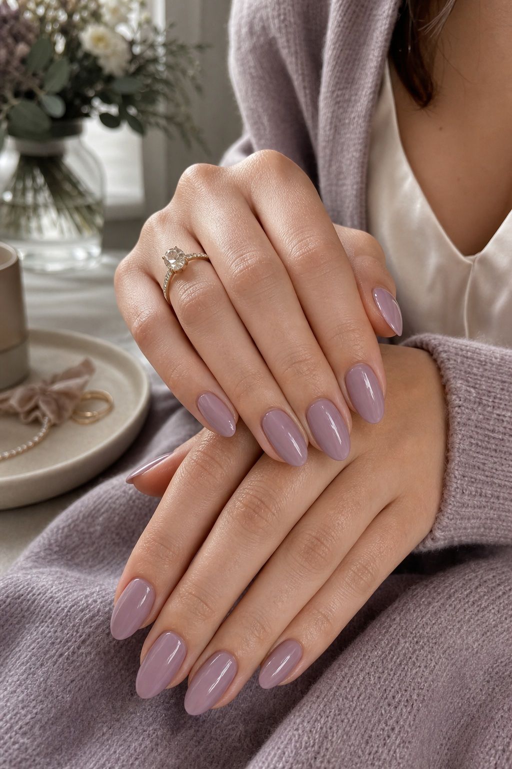 Soft Mauve small apartment idea for Top 17 Glamorous Winter Wedding Nail Ideas for Every Bride.