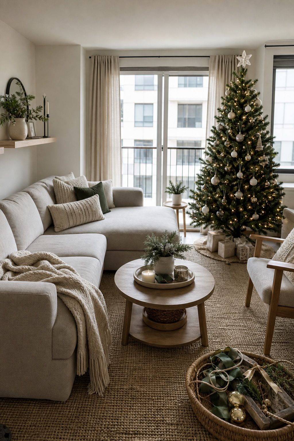 Edit Once More Before You Stop small apartment idea for Top 19 Christmas Decor Ideas for the Living Room in Small Apartments.