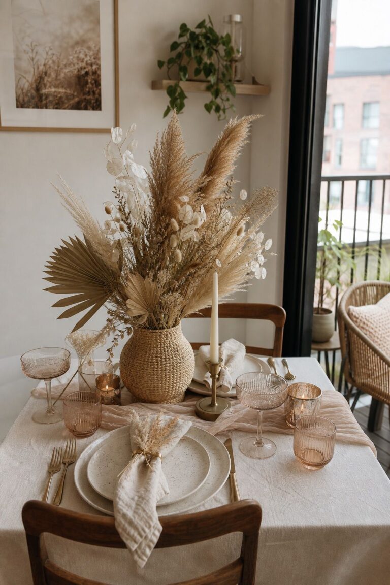Pampas Grass and Dried Botanical Boho small apartment idea for Top 18 Summer Wedding Theme Ideas From Boho Garden to Coastal Modern.