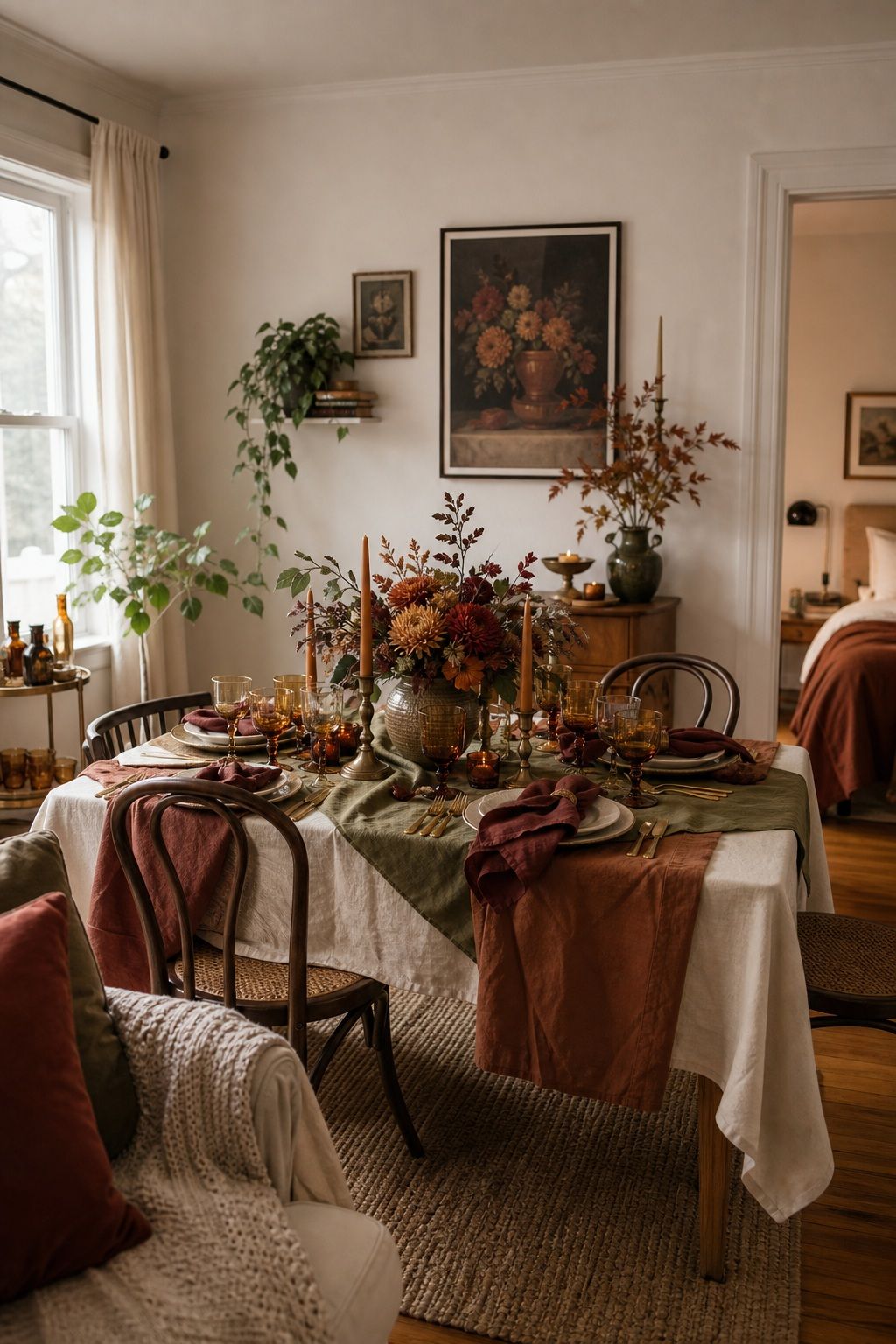Choose a Refined Fall Color Palette small apartment idea for Top 17 Chic Friendsgiving Decor Ideas for Small Apartments.