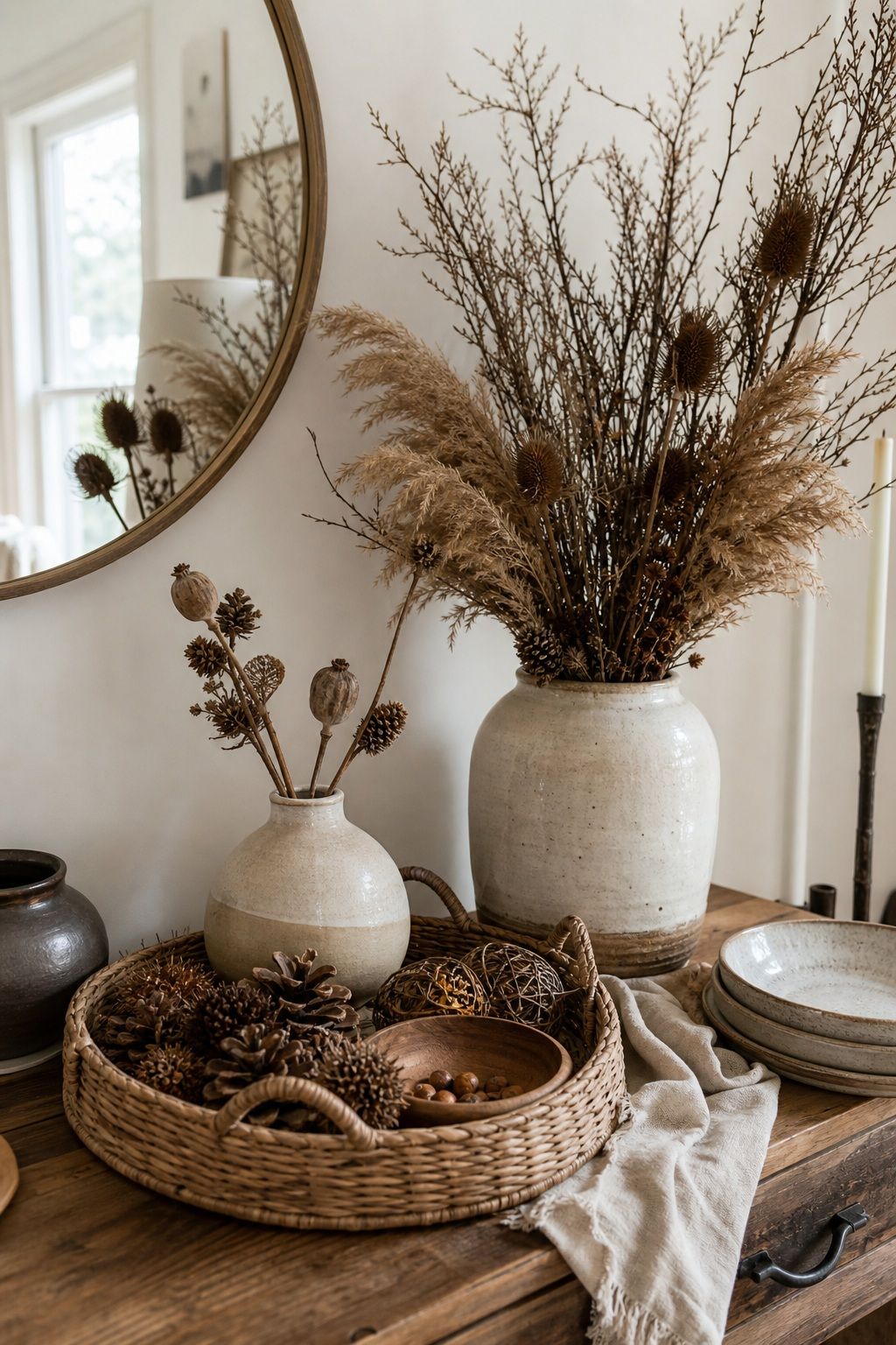 Style With Foraged and Natural Texture small apartment idea for Top 17 Chic Friendsgiving Decor Ideas for Small Apartments.