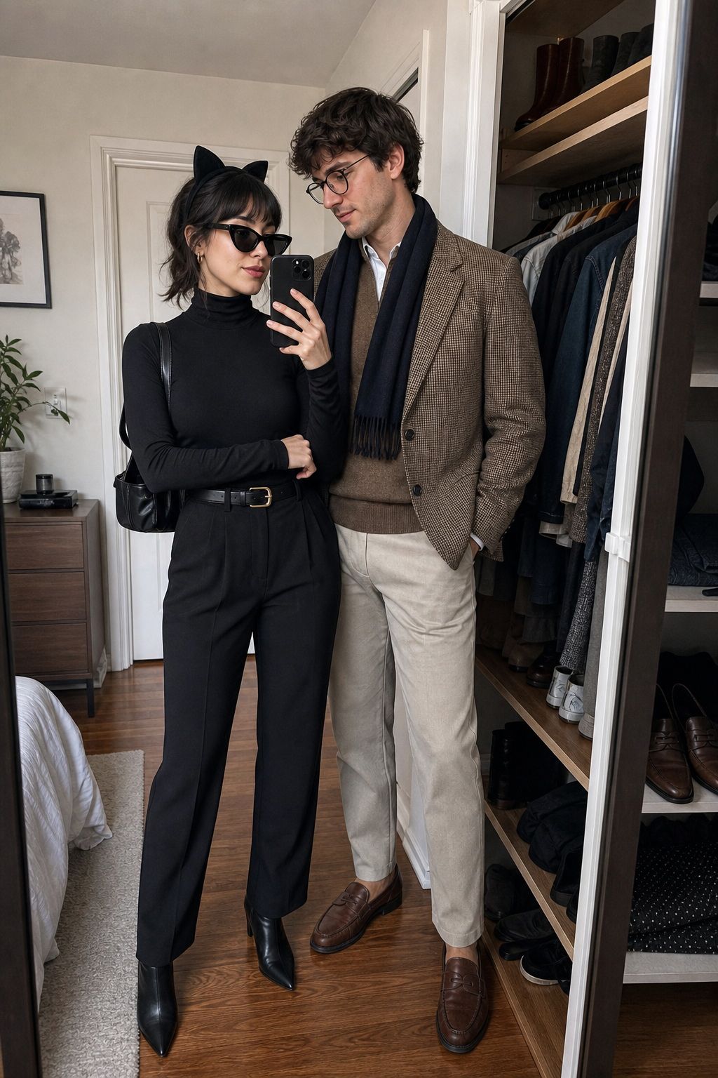A Closet-Only Concept Pair small apartment idea for Top 18 Classic and Creative Couples Halloween Costume Ideas.