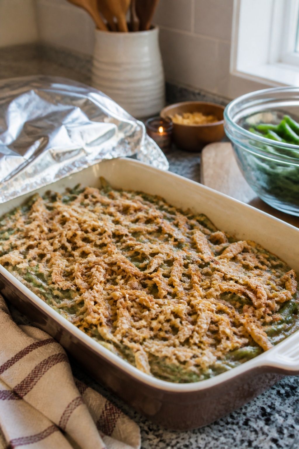 Green Bean Casserole, Assembled the Night Before small apartment idea for Top 18 Friendsgiving Side Dishes to Elevate Your Holiday Spread.