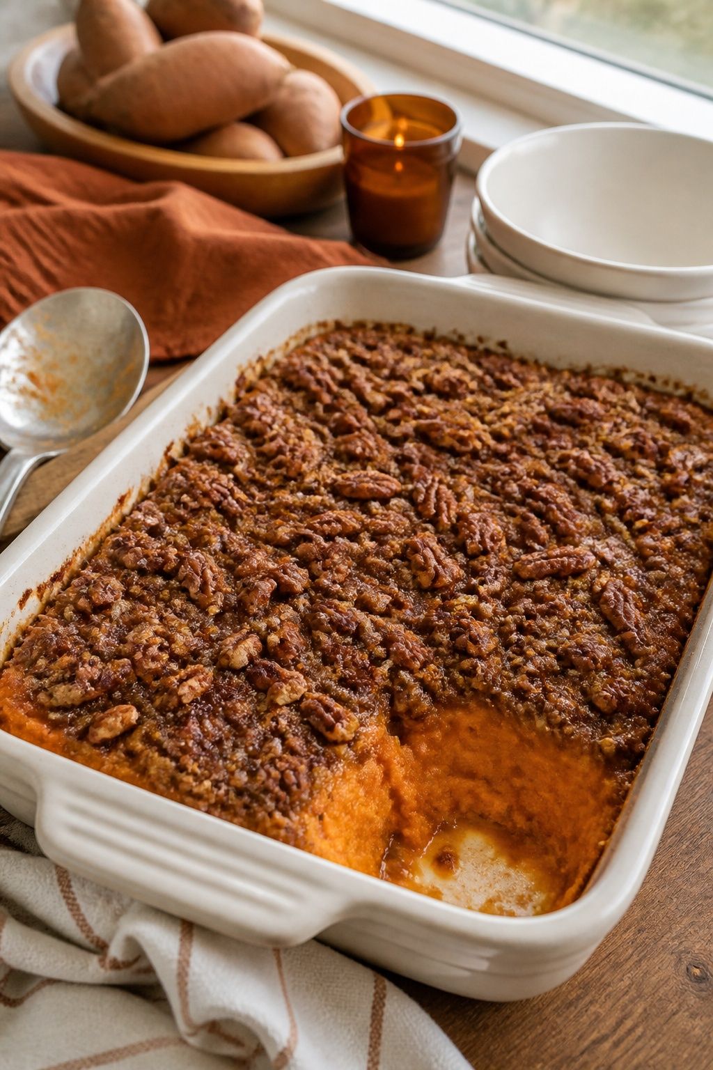 Sweet Potato Casserole With a Pecan Topping small apartment idea for Top 18 Friendsgiving Side Dishes to Elevate Your Holiday Spread.