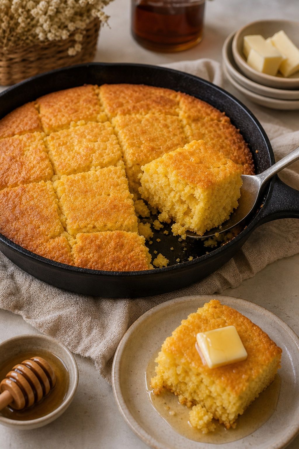 Cornbread or Cornbread Casserole small apartment idea for Top 18 Friendsgiving Side Dishes to Elevate Your Holiday Spread.