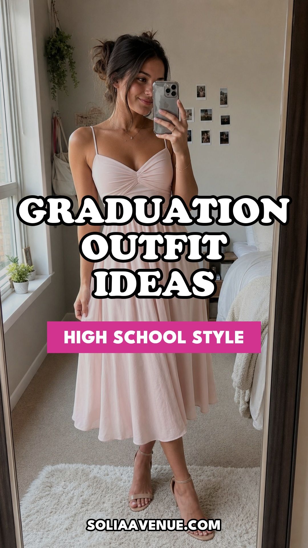 Pinterest pin for Top 17 Graduation Outfit Ideas for High School Students to Look Their Best from Solia Avenue.