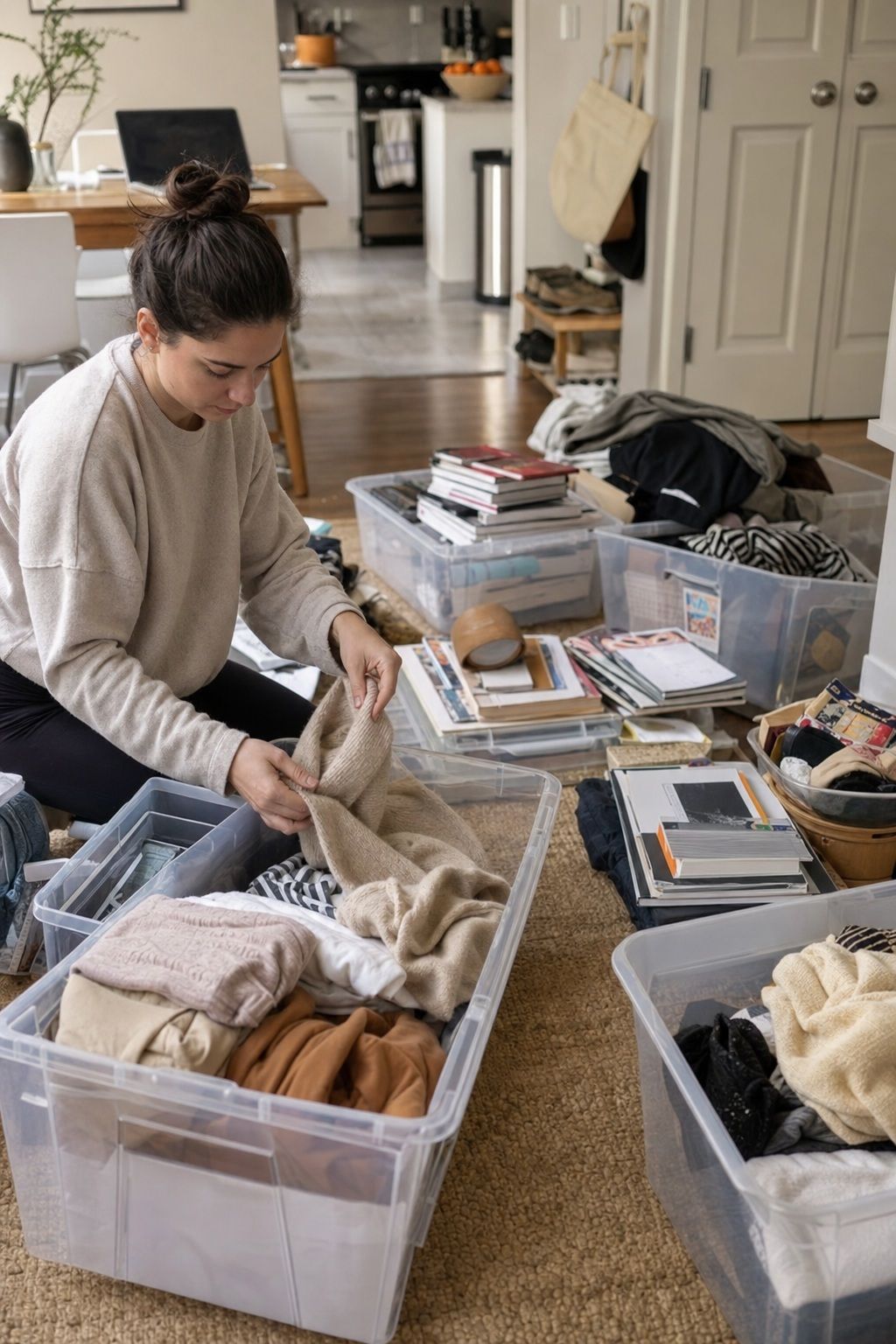 Step 1: Declutter Before You Organize small apartment organization idea for How to Organize a Small Apartment Room by Room (And Keep It That Way).