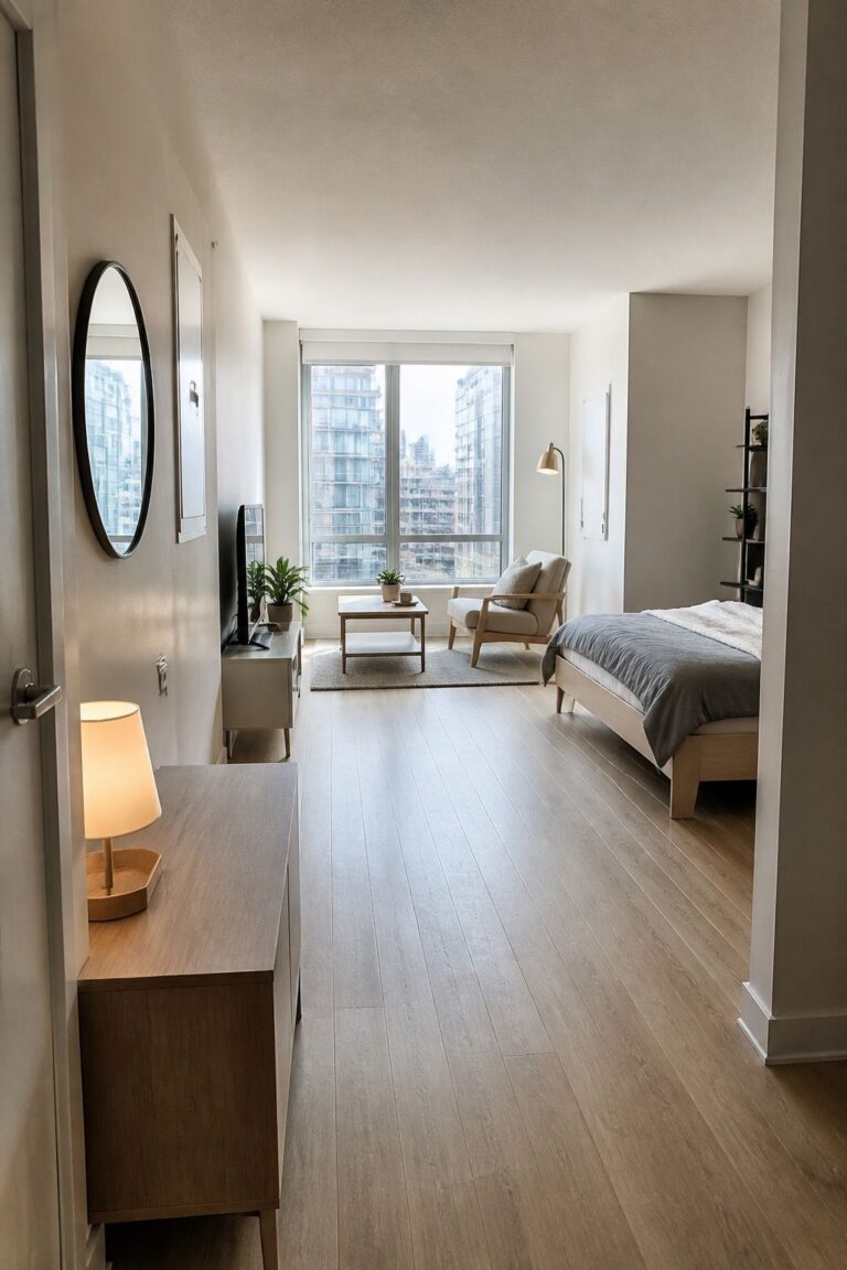 Create a Single Clear Sightline From the Entry to the Farthest Wall small apartment idea for Top 18 Small Apartment Modern Design Ideas That Make Every Inch Count.