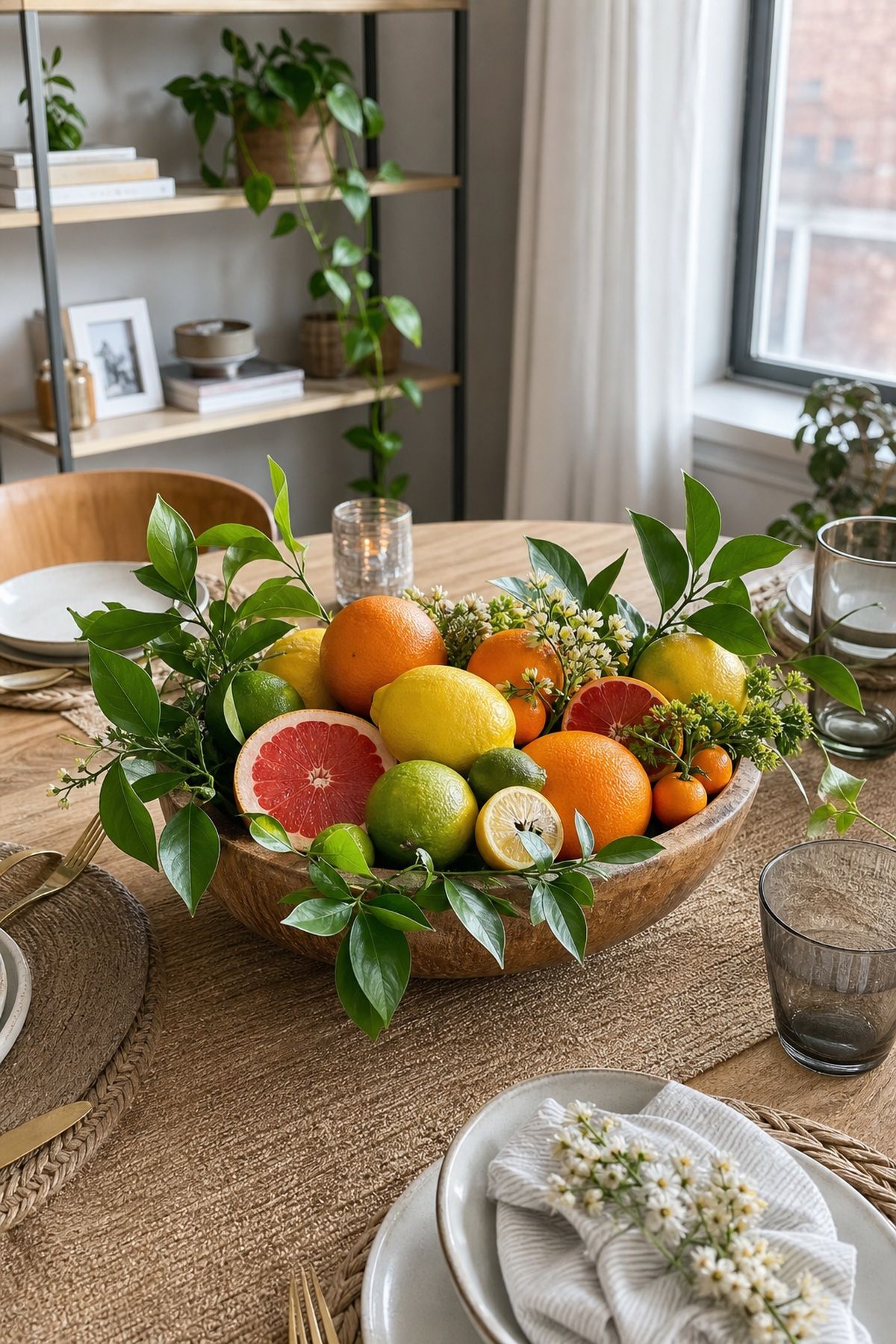 A Citrus and Fruit Bowl small apartment idea for Top 17 Colorful Spring Centerpiece Ideas for Your Table.