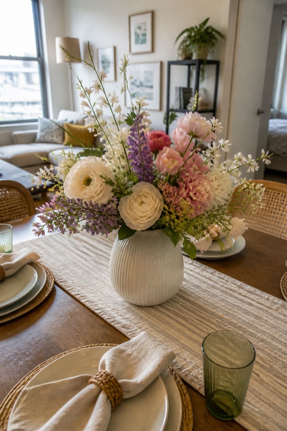 Choose Tasteful Faux Florals small apartment idea for Top 17 Colorful Spring Centerpiece Ideas for Your Table.