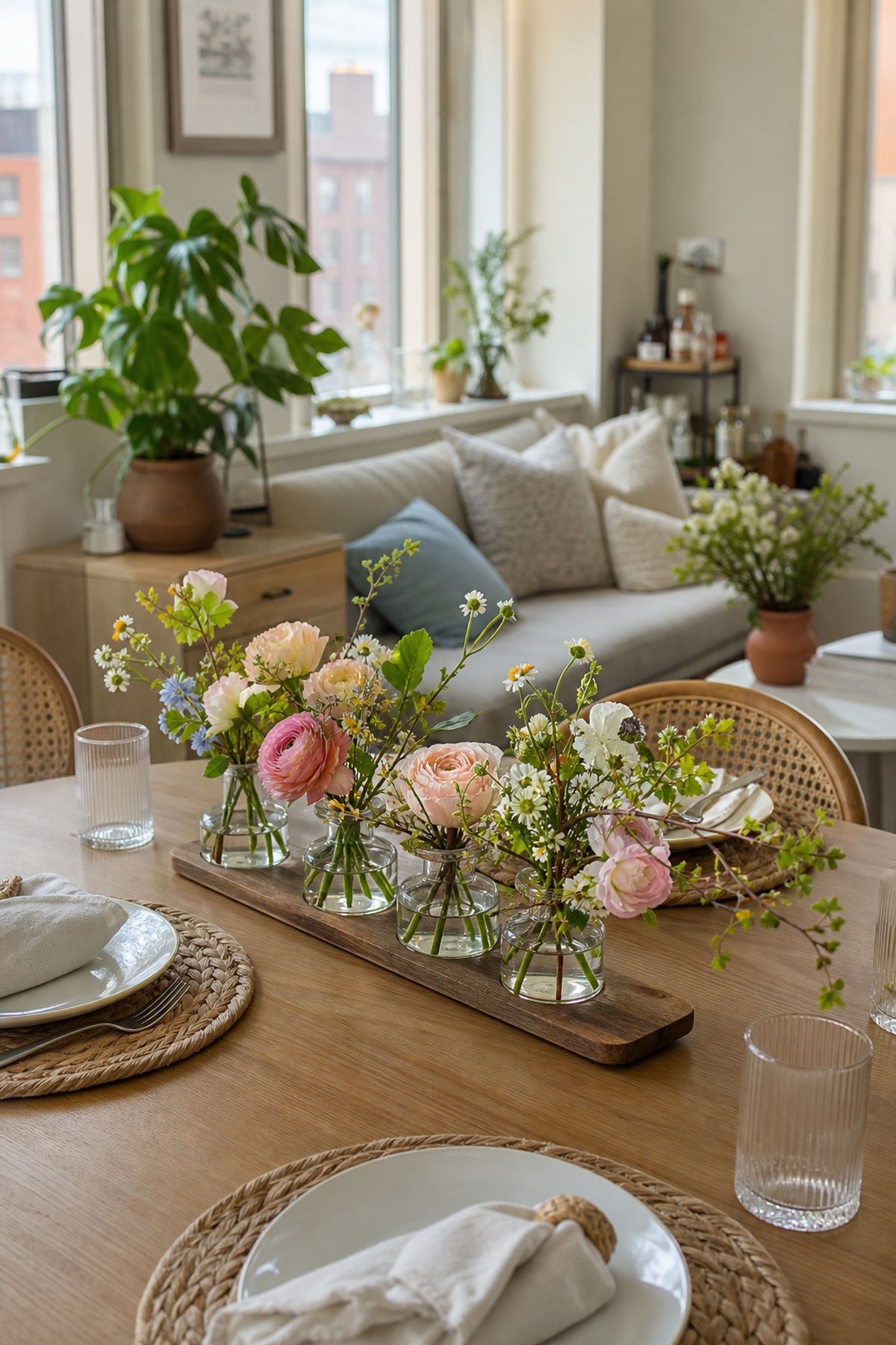Keep It Low, Fresh, and Easy to Swap small apartment idea for Top 17 Colorful Spring Centerpiece Ideas for Your Table.