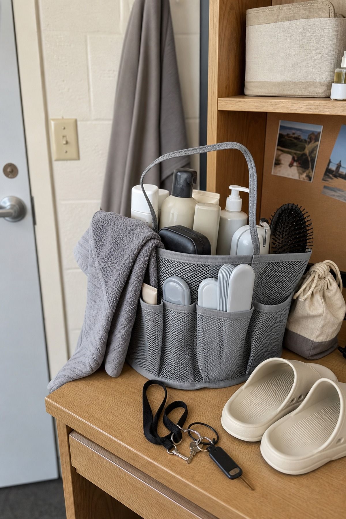 Build the Right Kit for a Community Bathroom small apartment idea for Top 19 Space-Saving College Dorm Bathroom Ideas Students Swear By.
