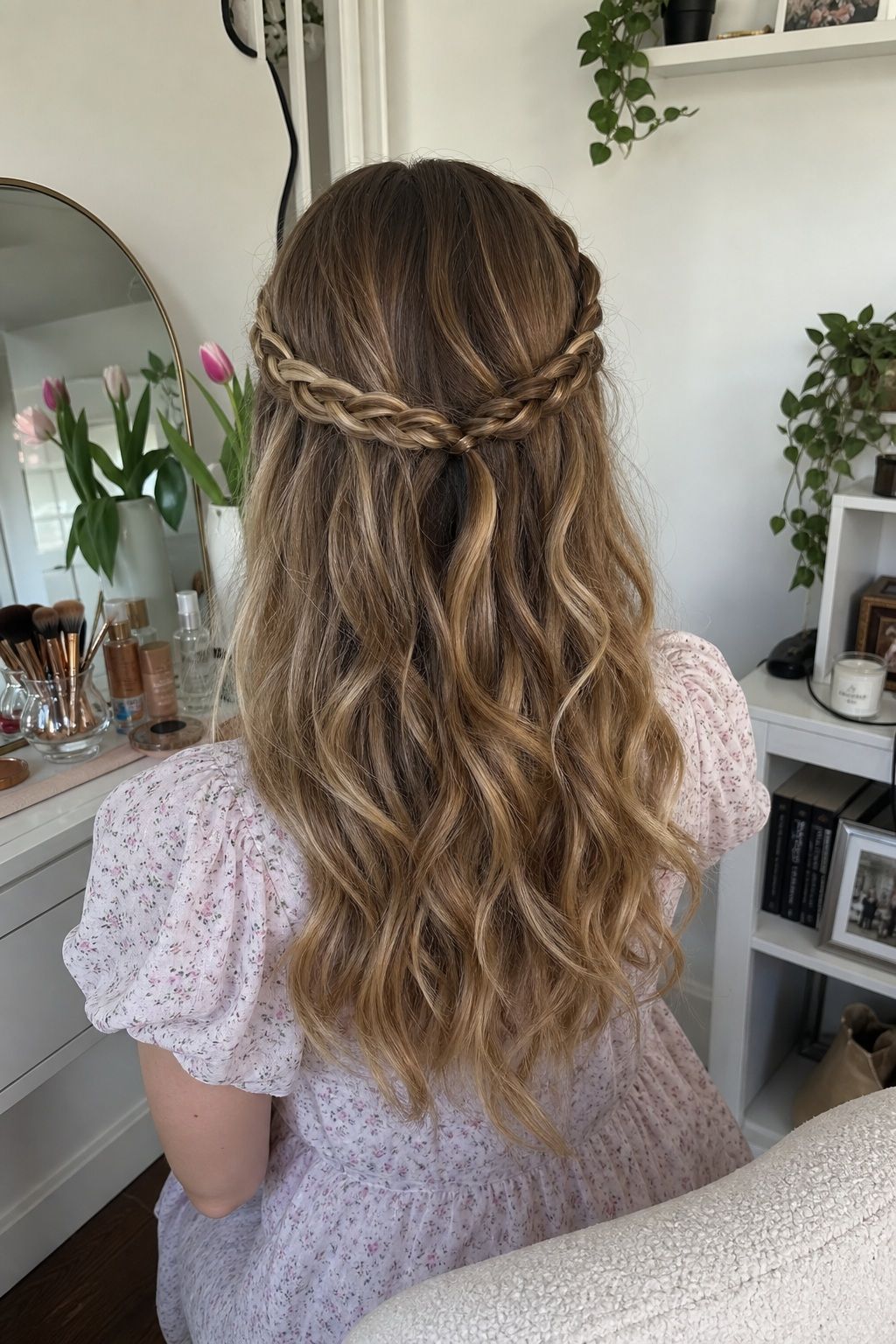 The Half-Up Braided Crown small apartment idea for Top 16 Easter Hairstyles for Women That Feel Fresh for Spring.