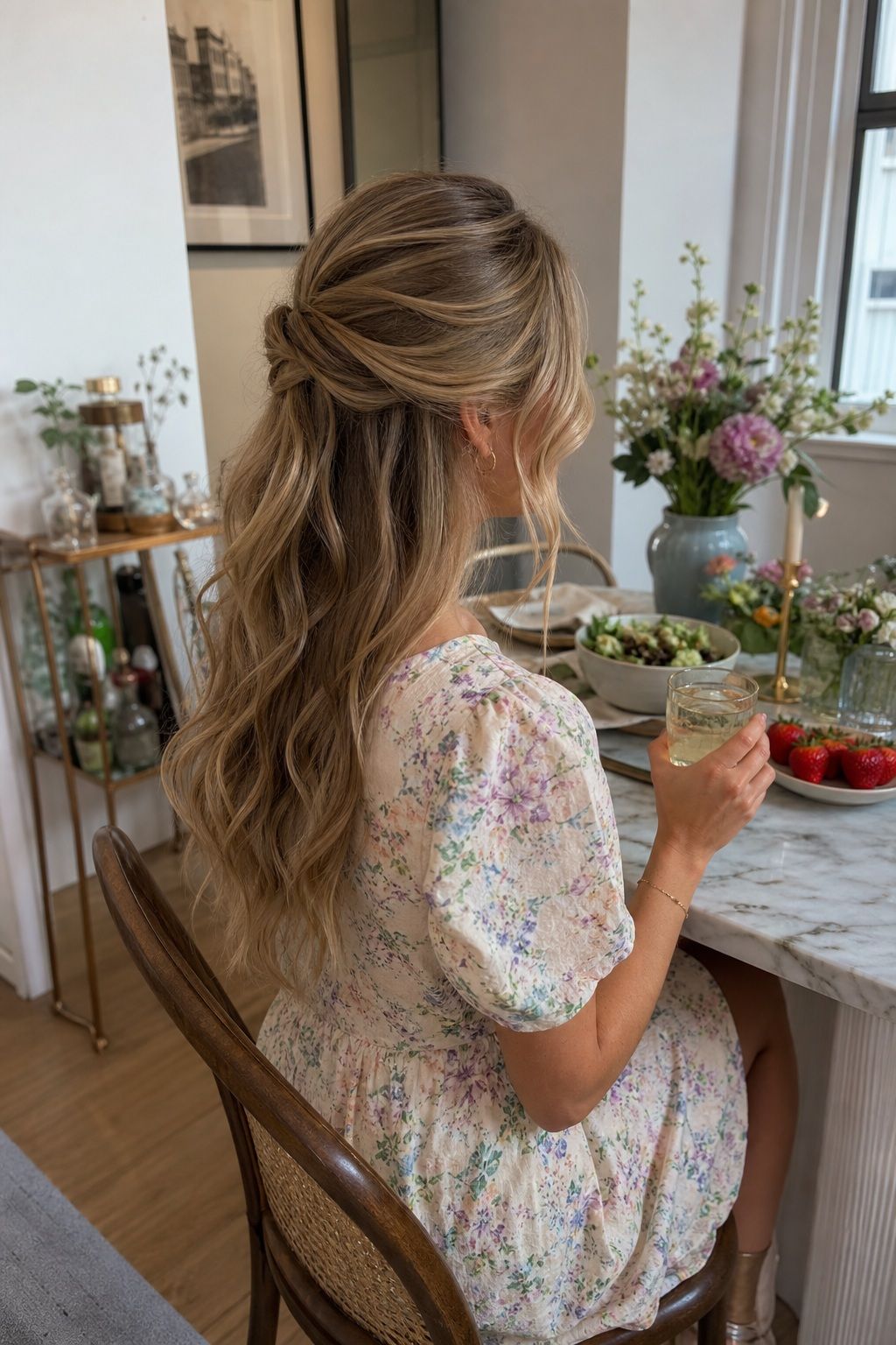 The Soft Half-Up, Half-Down small apartment idea for Top 16 Easter Hairstyles for Women That Feel Fresh for Spring.