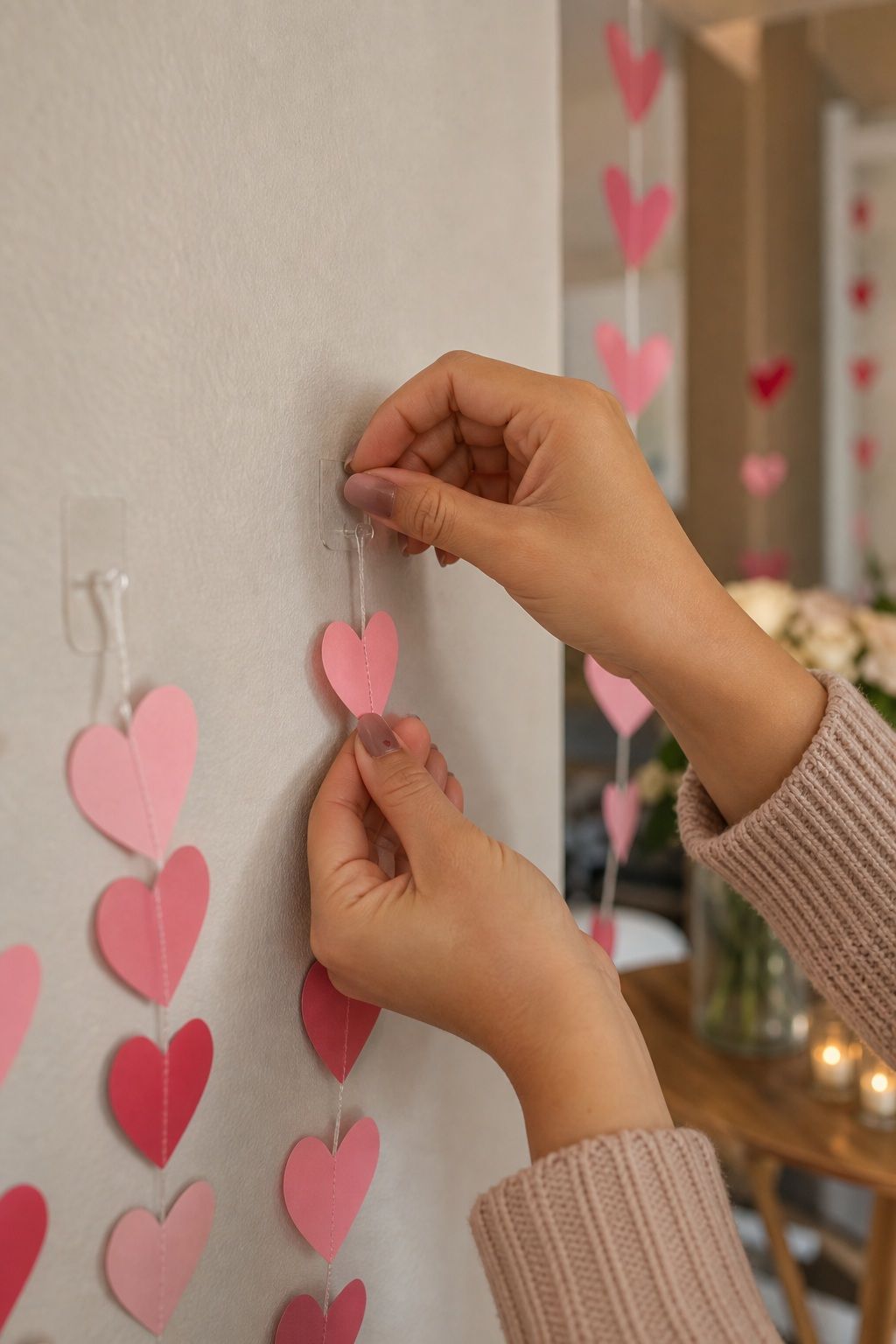 Rental Friendly Install Tips Command Hooks Removable Tape small apartment idea for Top 17 Galentines Party Decor Ideas for Small Apartments.