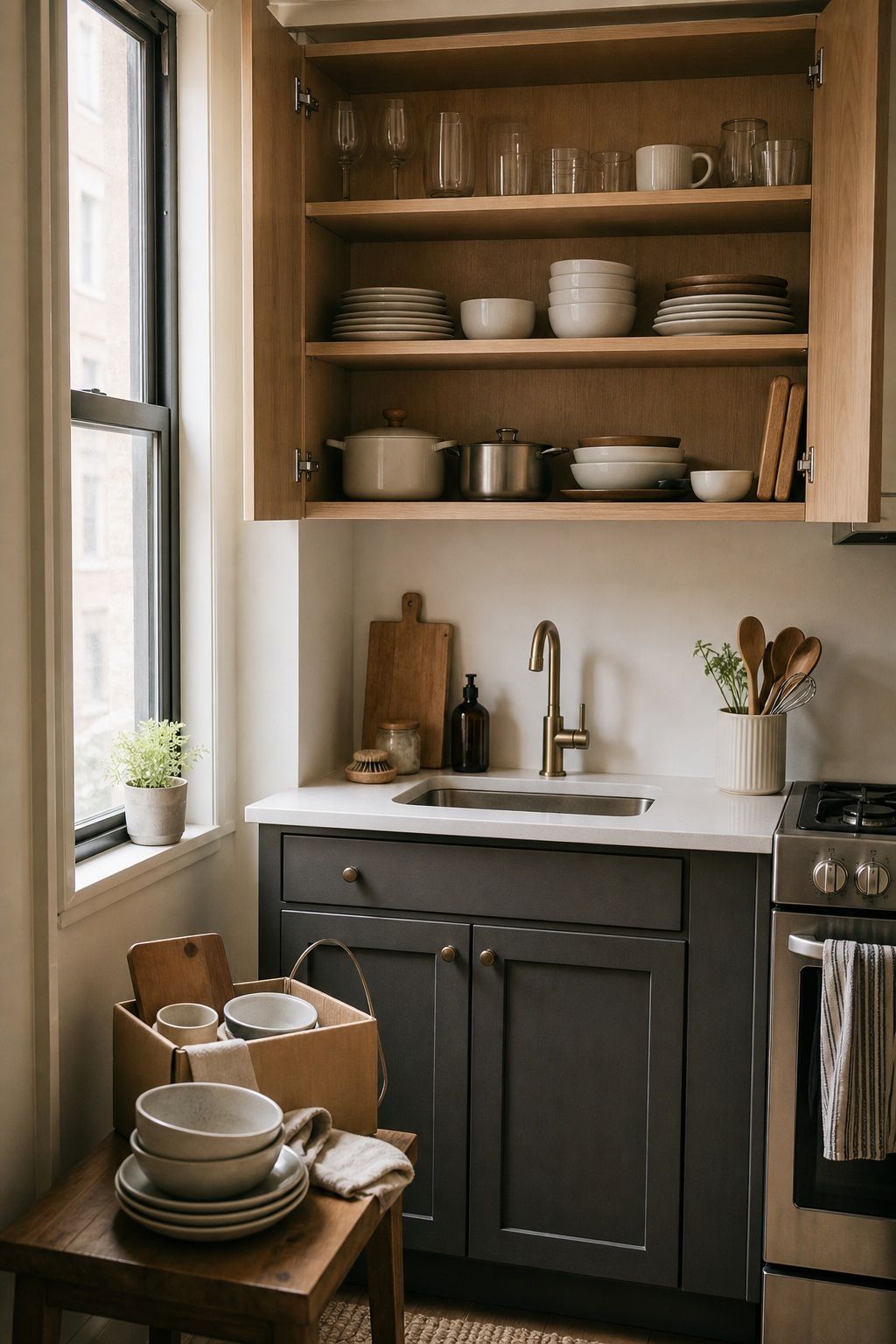 Pare Down What You Own small apartment idea for Top 17 Kitchen Zen Home Decor Ideas for Small Apartments.