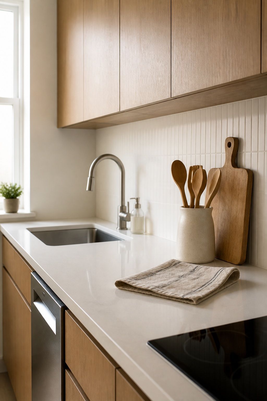 Keep Only Daily Tools Within Reach small apartment idea for Top 17 Kitchen Zen Home Decor Ideas for Small Apartments.