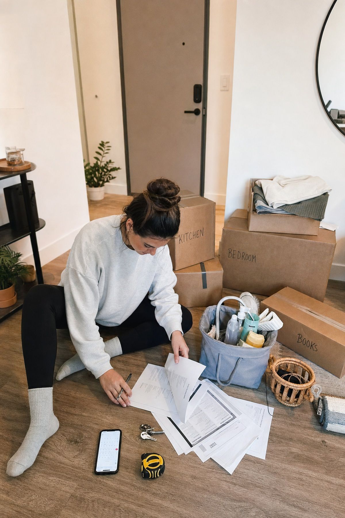 Before Move-In: 2 Weeks Prior first apartment checklist idea for Solia Avenue.