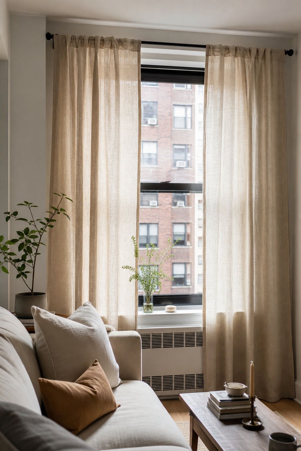 Start With Natural-Fiber Fabrics small apartment idea for Top 16 Zen Curtain Ideas for a Calm, Serene Home.