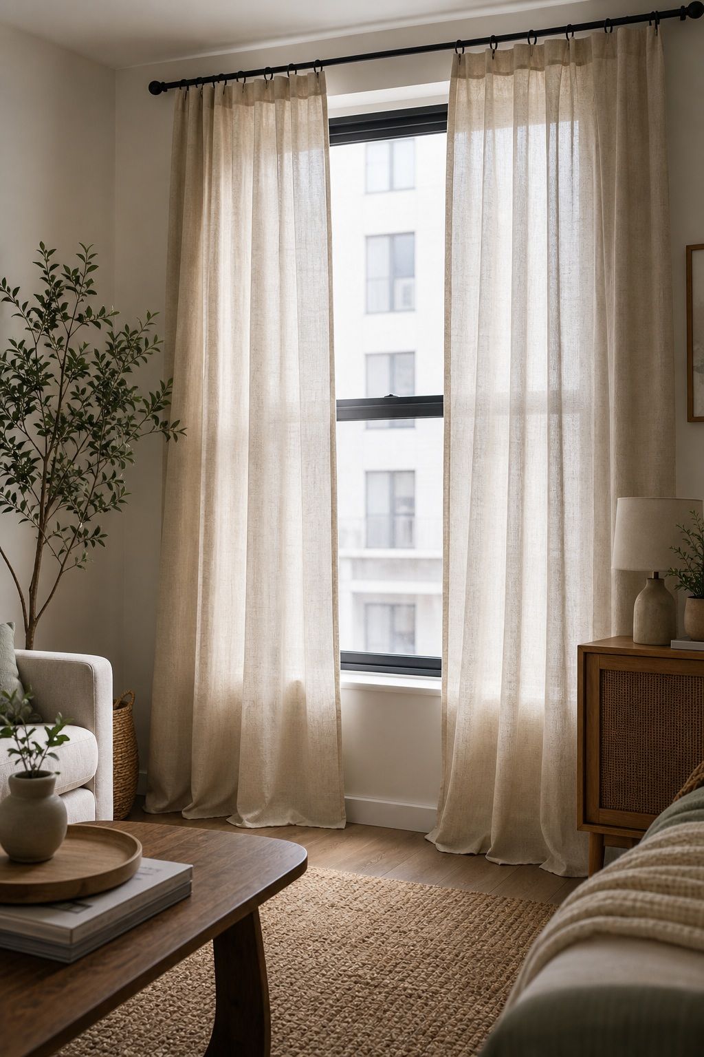Choose Affordable Linen-Look Panels small apartment idea for Top 16 Zen Curtain Ideas for a Calm, Serene Home.